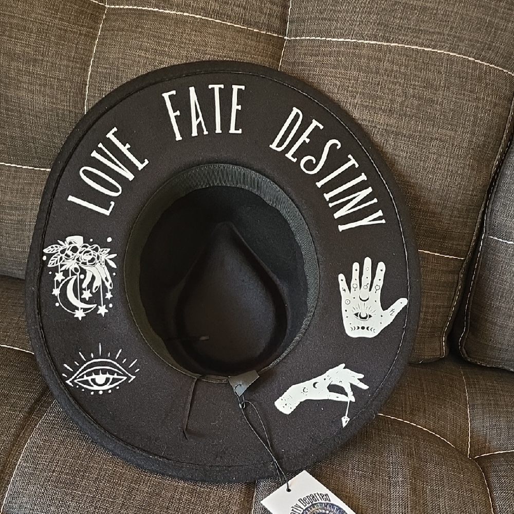 Chic Black Women's Hat with Graphic Designs